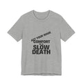 Act Your Wage statement t-shirt, shown in white, natural, athletic heather and mustard