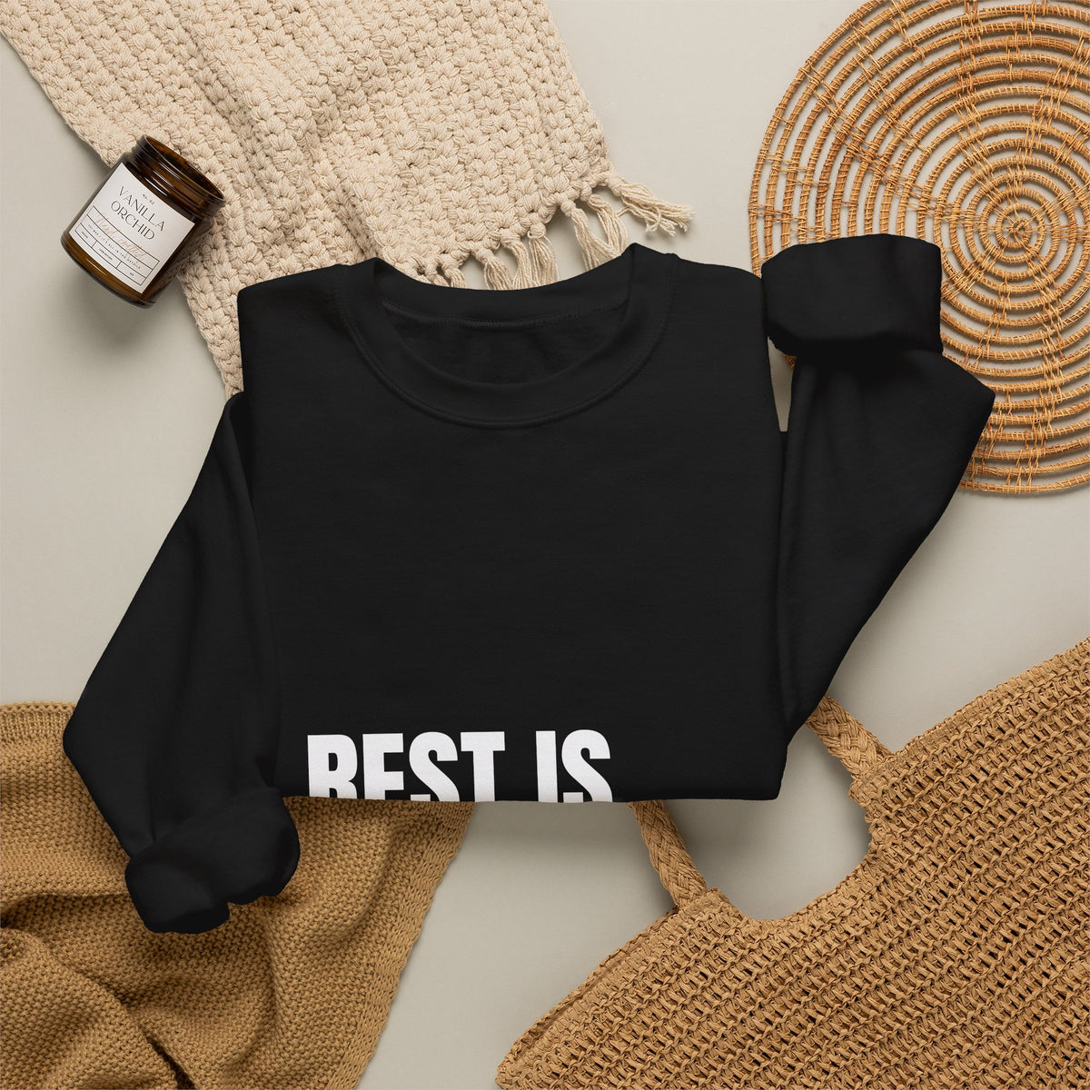 Activist crewneck sweatshirt printed with “Rest Is Not a Reward” by The People's Report HQ