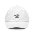 Organize or Comply cotton dad hat in stone and white, Strength in Numbers lettering